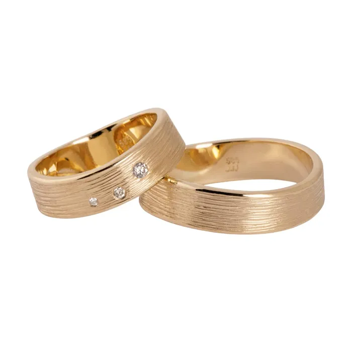 Joanna Jablko Jewelry PreStyled Sets Waves 14 kt gold diamond wedding rings Joanna Jablko Jewelry PreStyled Sets Waves 14 kt gold diamond wedding rings