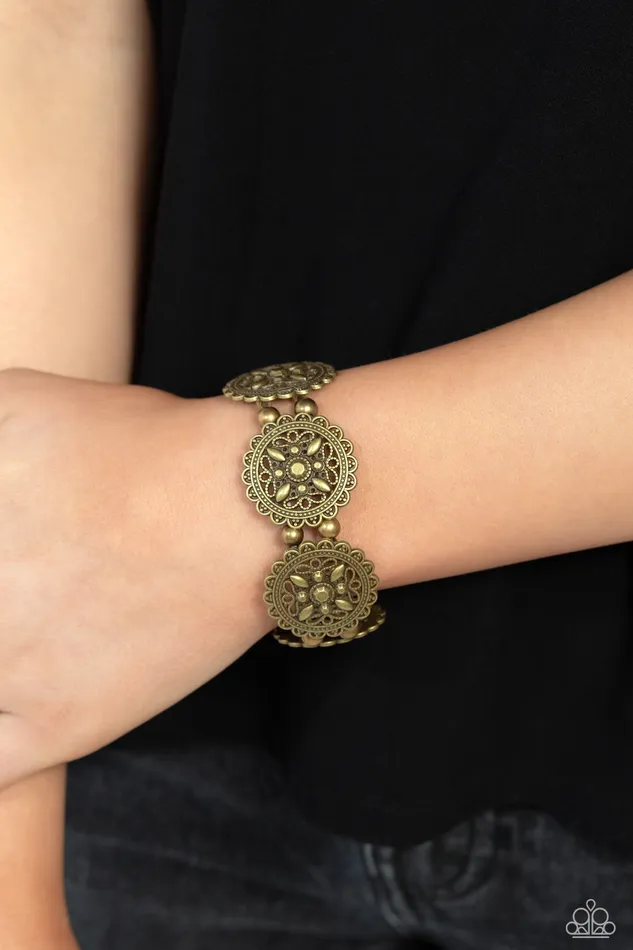 Leave of Lace Brass Bracelet Jewelry by Bretta Paparazzi Accessories Bracelets