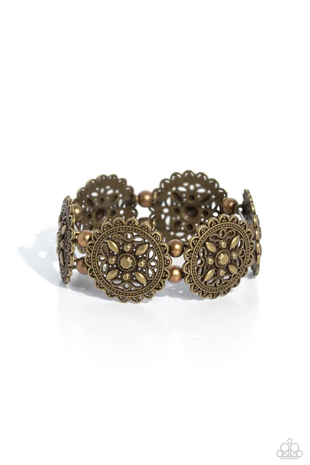 Leave of Lace Brass Bracelet Jewelry by Bretta Paparazzi Accessories Bracelets