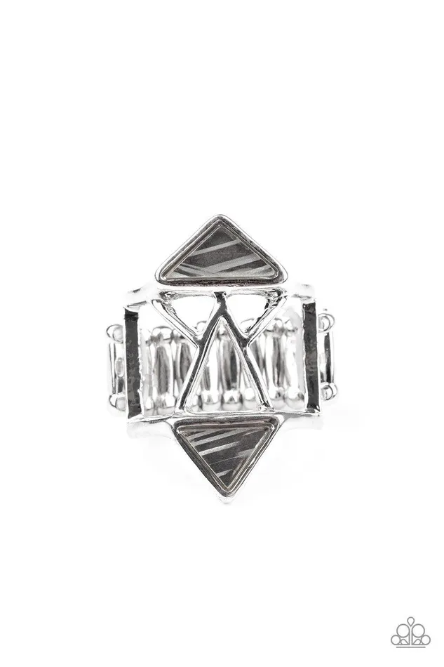 Making Me Edgy Silver Ring Jewelry by Bretta Paparazzi Accessories Rings