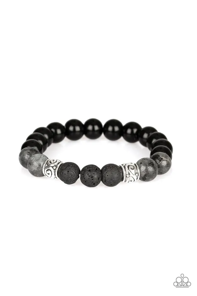 Mantra Black Lava Rock Bracelet Jewelry By Bretta Paparazzi Accessories Bracelets