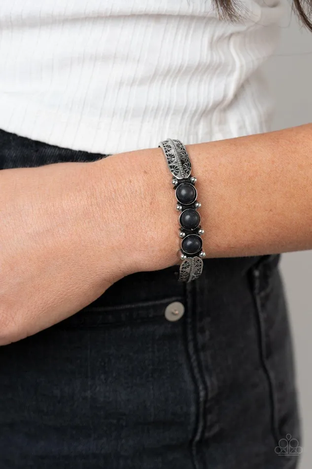 Mojave Glyphs Black Bracelet Jewelry by Bretta Paparazzi Accessories Bracelets