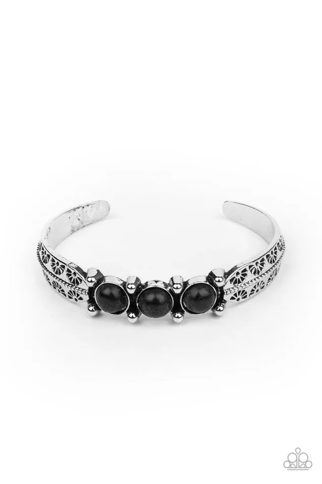Mojave Glyphs Black Bracelet Jewelry by Bretta Paparazzi Accessories Bracelets