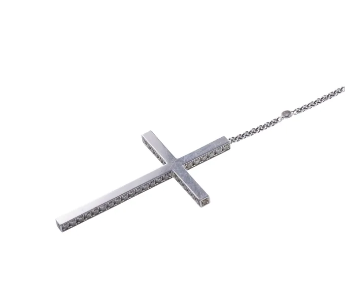 Necklaces Chopard Chopard Happy Diamonds Gold Fancy Diamond Cross Pendant Necklace