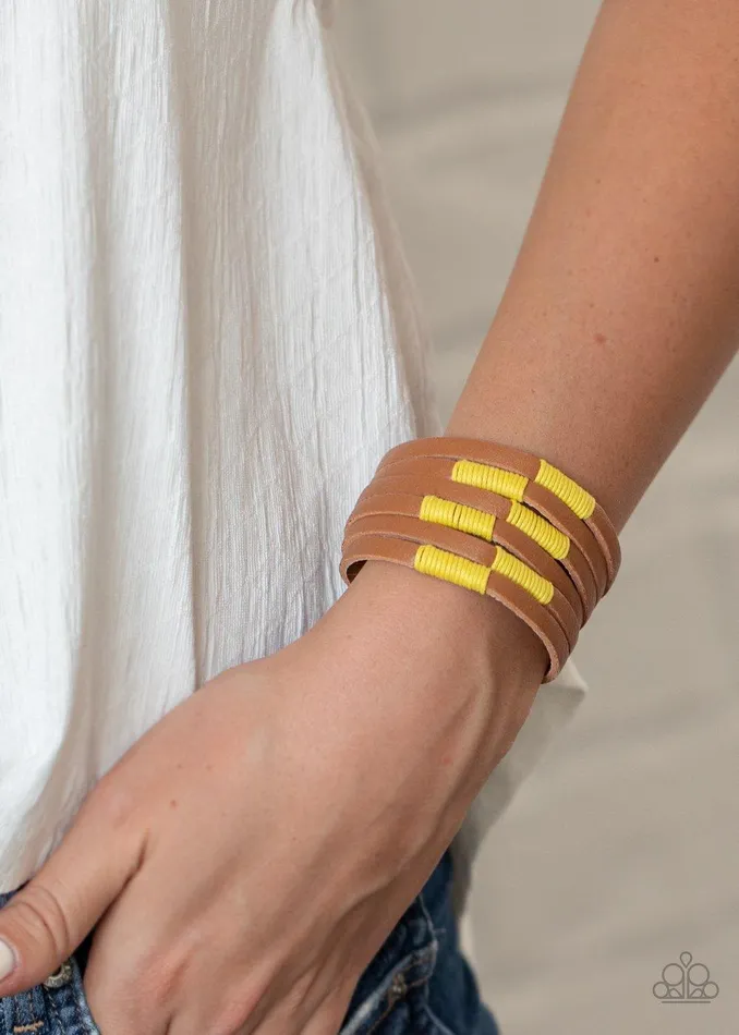 Paparazzi Accessories Bracelets Country Colors Yellow Bracelet Jewelry by Bretta