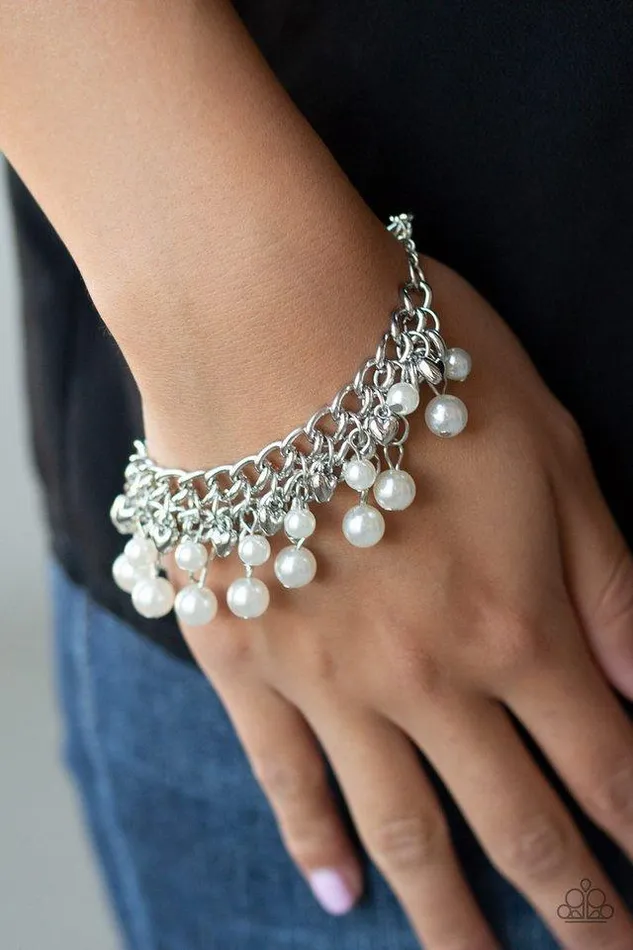 Paparazzi Accessories Bracelets Duchess Diva White Bracelet Jewelry by Bretta