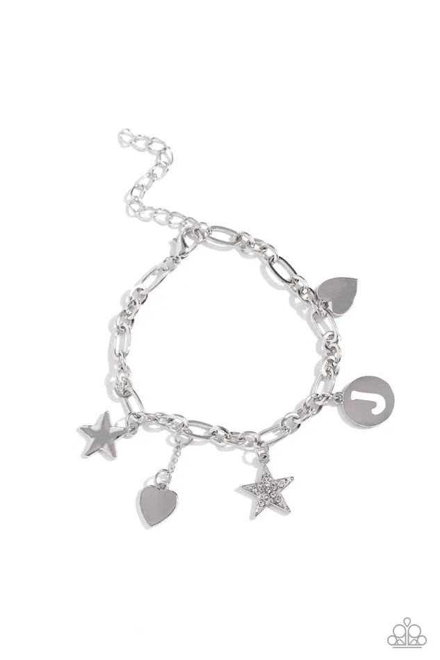 Paparazzi Accessories Bracelets Legacy Letters White J Bracelet Jewelry by Bretta