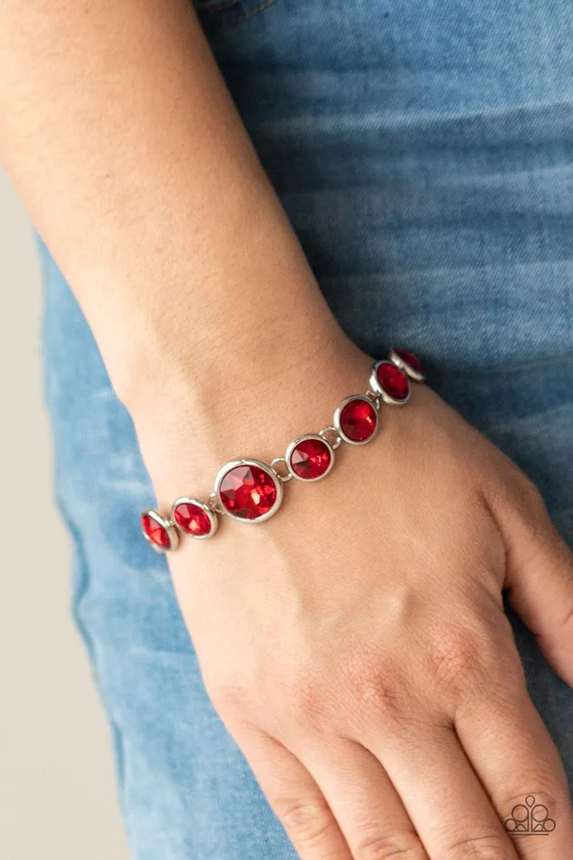 Paparazzi Accessories Bracelets Lustrous Luminosity Red Bracelet Jewelry by Bretta