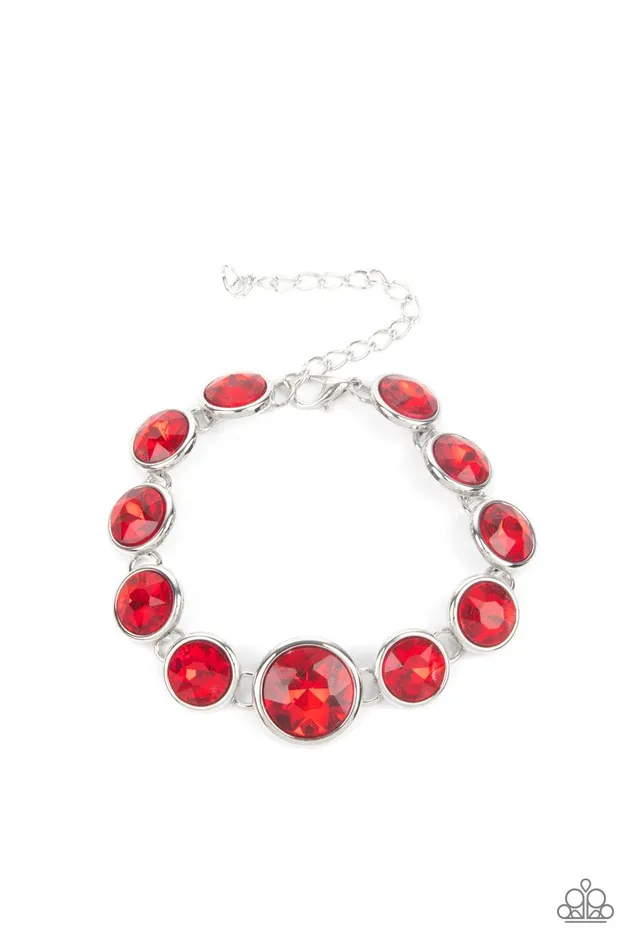 Paparazzi Accessories Bracelets Lustrous Luminosity Red Bracelet Jewelry by Bretta
