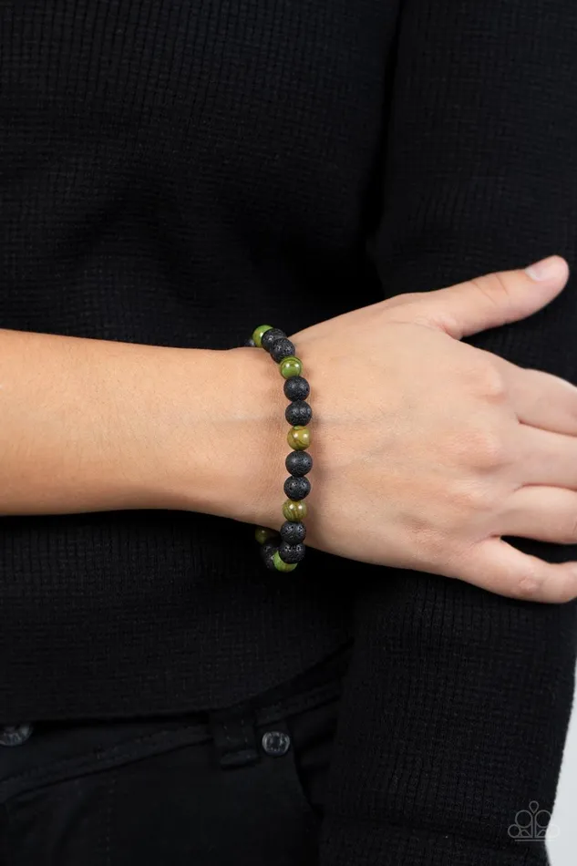 Paparazzi Accessories Bracelets Molten Mogul Green Bracelet Jewelry by Bretta