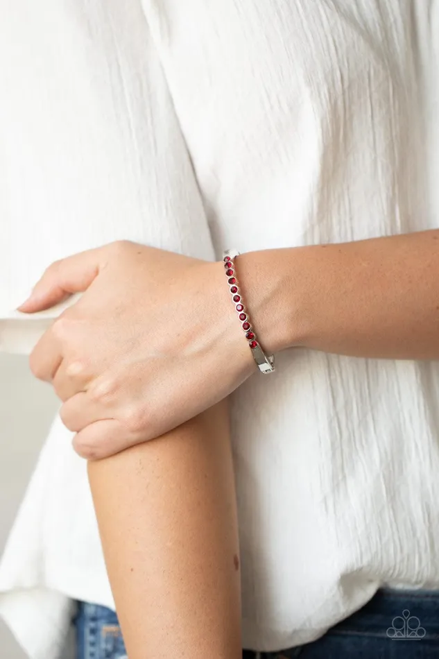 Paparazzi Accessories Bracelets Stellar Beam Red Bracelet Jewelry by Bretta