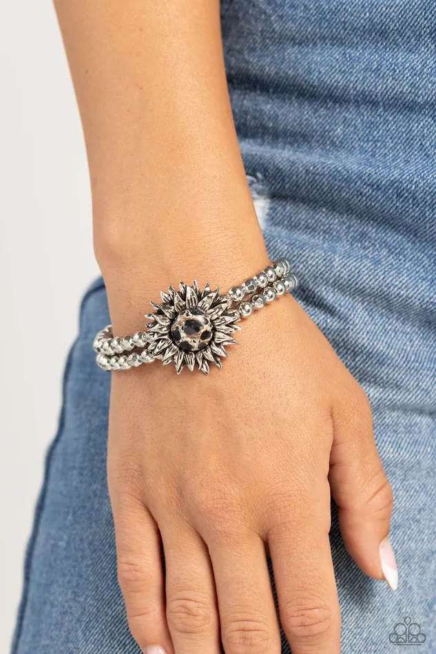 Paparazzi Accessories Bracelets Sunflower Serenity Black Sunflower Bracelet Jewelry by Bretta