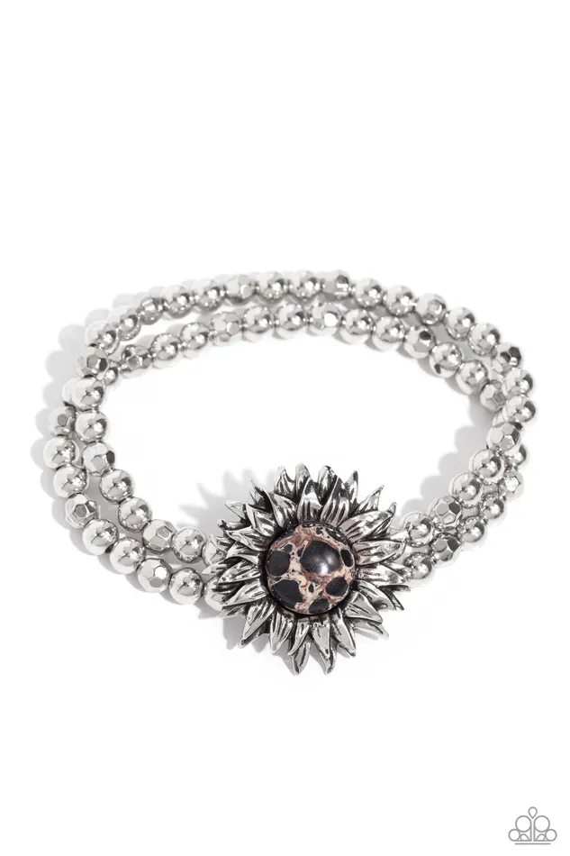 Paparazzi Accessories Bracelets Sunflower Serenity Black Sunflower Bracelet Jewelry by Bretta