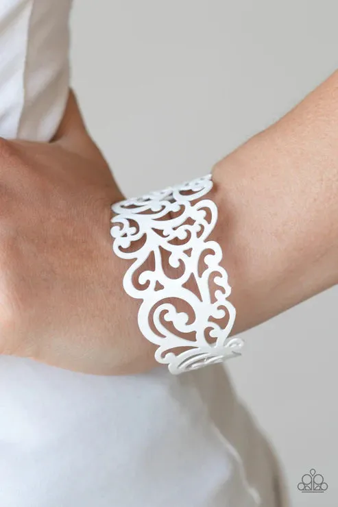 Paparazzi Accessories Bracelets VINE and Dash White Bracelet Jewelry by Bretta