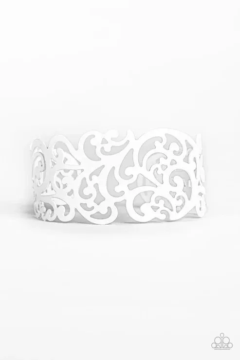 Paparazzi Accessories Bracelets VINE and Dash White Bracelet Jewelry by Bretta
