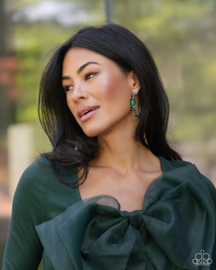 Paparazzi Accessories Earrings Elite Ensemble Green Earrings Jewelry by Bretta