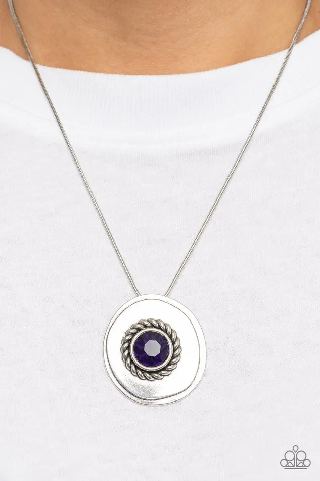 Paparazzi Accessories Necklaces Make Me a MEDALLIONaire Purple Necklace Jewelry by Bretta