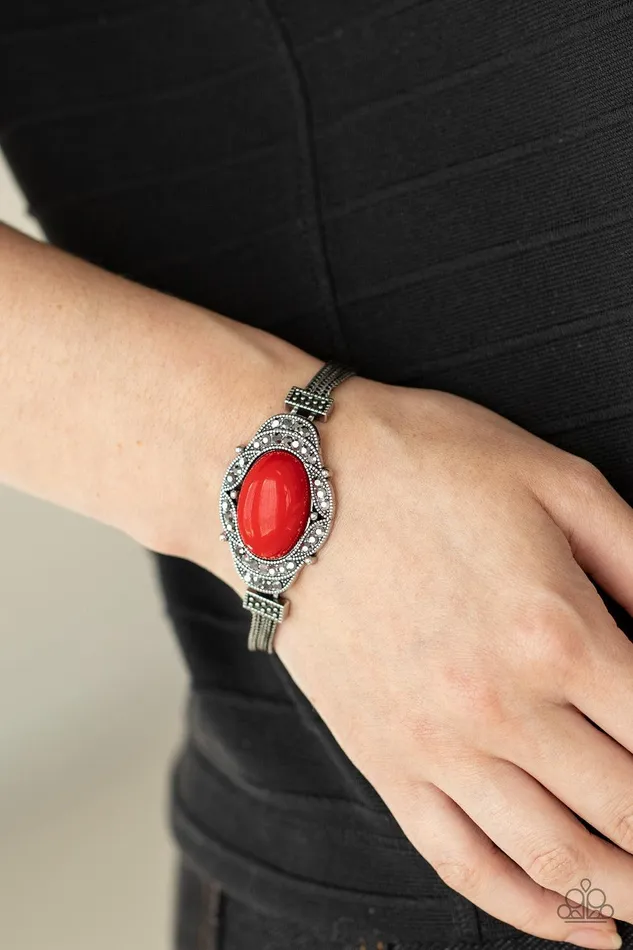Paparazzi Accessories TopNotch Drama Red Bracelet Jewelry by Bretta Bracelets