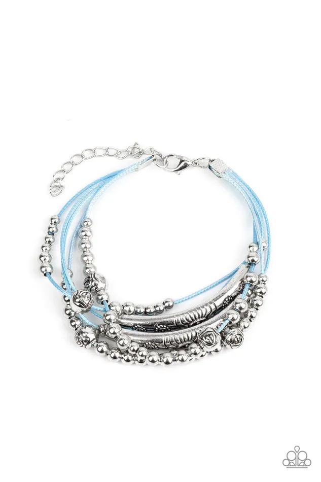 Wanderlust Wanderess Blue Bracelet Jewelry by Bretta Paparazzi Accessories Bracelets