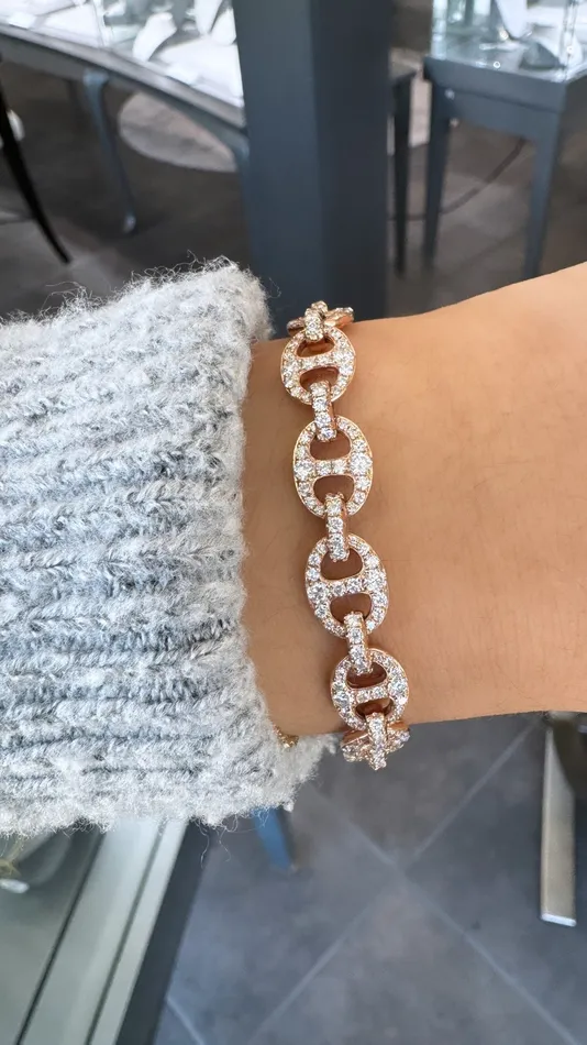 YaninaCo Jewelry Bracelets Rose Gold Gucci Link Bracelet