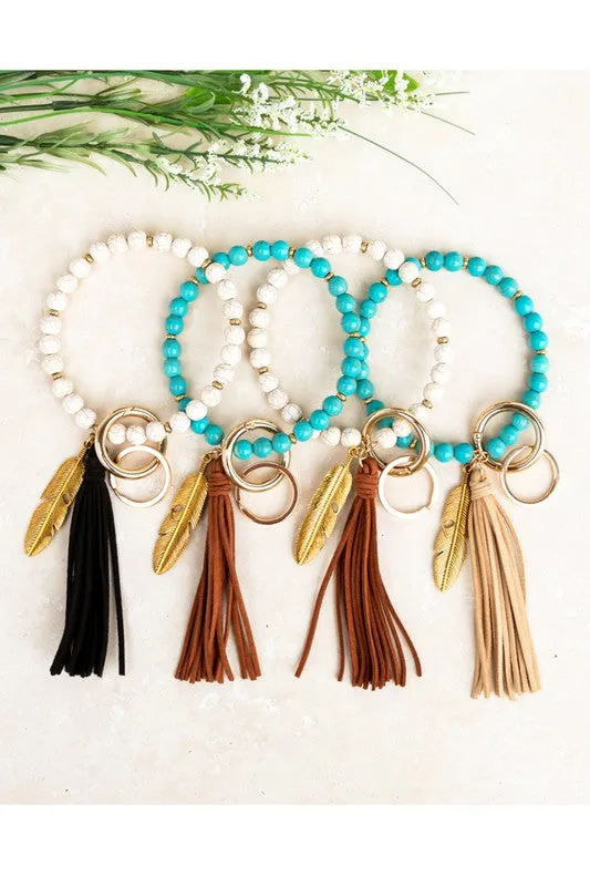 Ailis Corner Bracelets Boho Stone Key Ring Bracelet