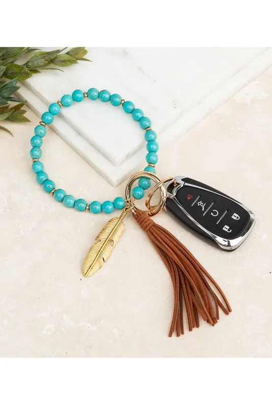 Ailis Corner Bracelets Boho Stone Key Ring Bracelet