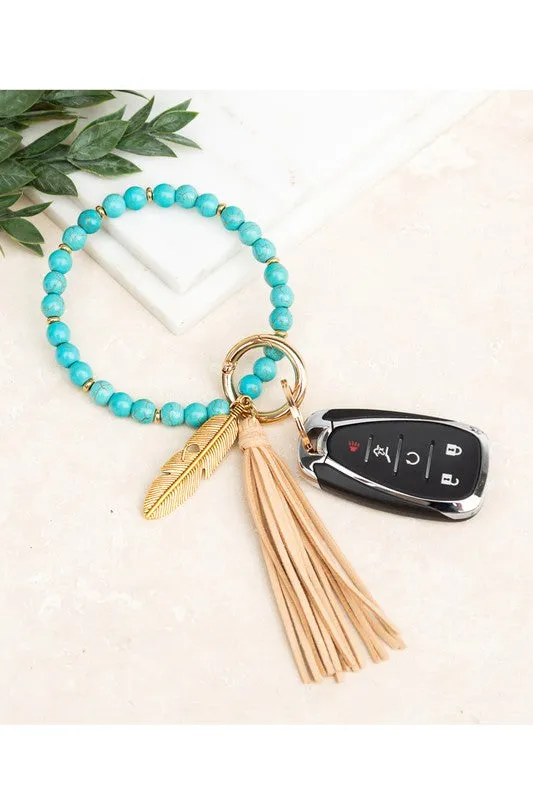 Ailis Corner Bracelets Boho Stone Key Ring Bracelet