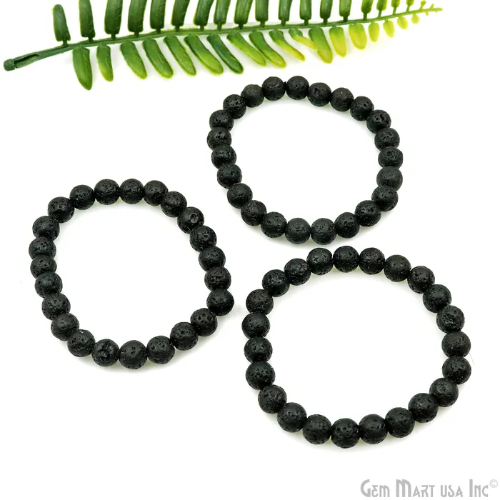 Bracelets Beaded Gemstone Bracelet Round 8mm GemMartUSA Bracelets Beaded Gemstone Bracelet Round 8mm GemMartUSA