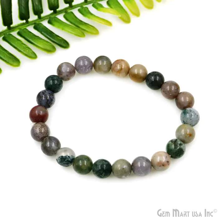 Bracelets Beaded Gemstone Bracelet Round 8mm GemMartUSA Bracelets Beaded Gemstone Bracelet Round 8mm GemMartUSA