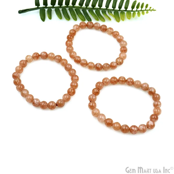 Bracelets Beaded Gemstone Bracelet Round 8mm GemMartUSA Bracelets Beaded Gemstone Bracelet Round 8mm GemMartUSA