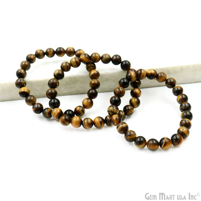 Bracelets Beaded Gemstone Bracelet Round 8mm GemMartUSA Bracelets Beaded Gemstone Bracelet Round 8mm GemMartUSA