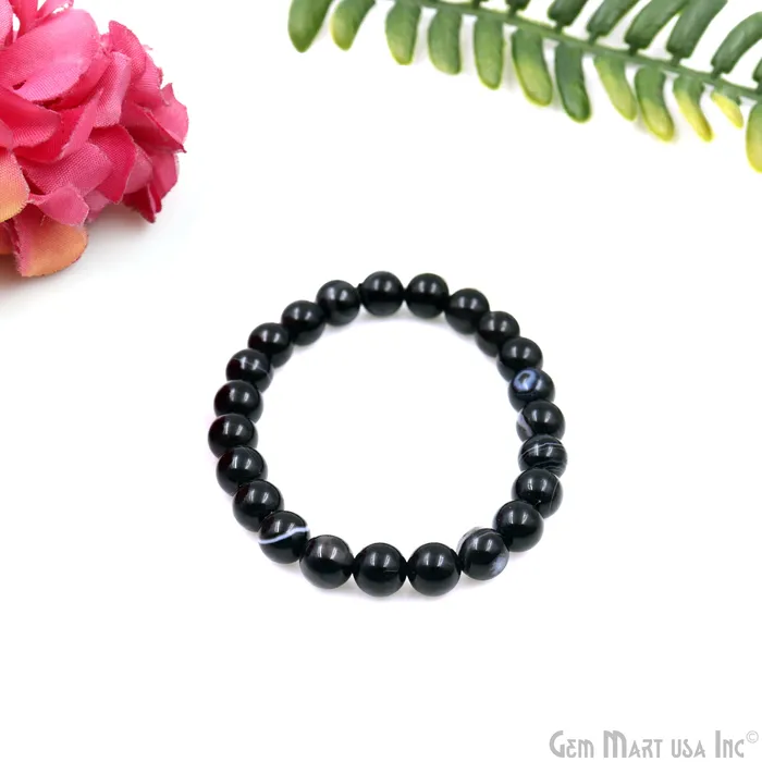 Bracelets Beaded Gemstone Bracelet Round 8mm GemMartUSA Bracelets Beaded Gemstone Bracelet Round 8mm GemMartUSA
