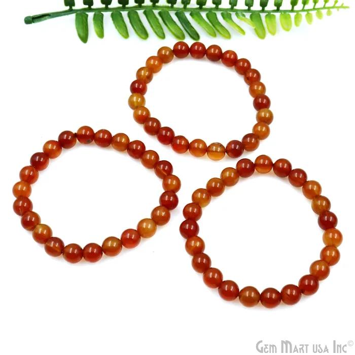 Bracelets Beaded Gemstone Bracelet Round 8mm GemMartUSA Bracelets Beaded Gemstone Bracelet Round 8mm GemMartUSA
