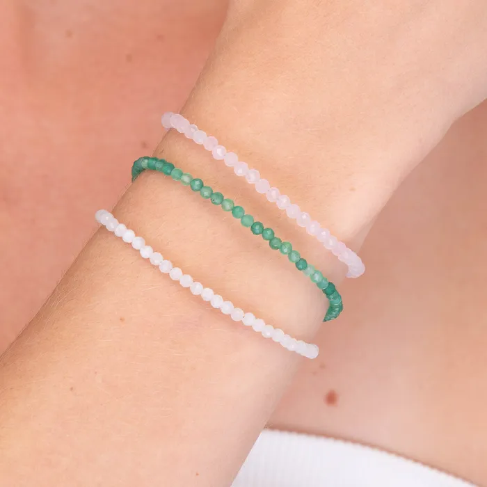 Bracelets Camile Stone Rose Quartz Crystal Beaded Bracelet