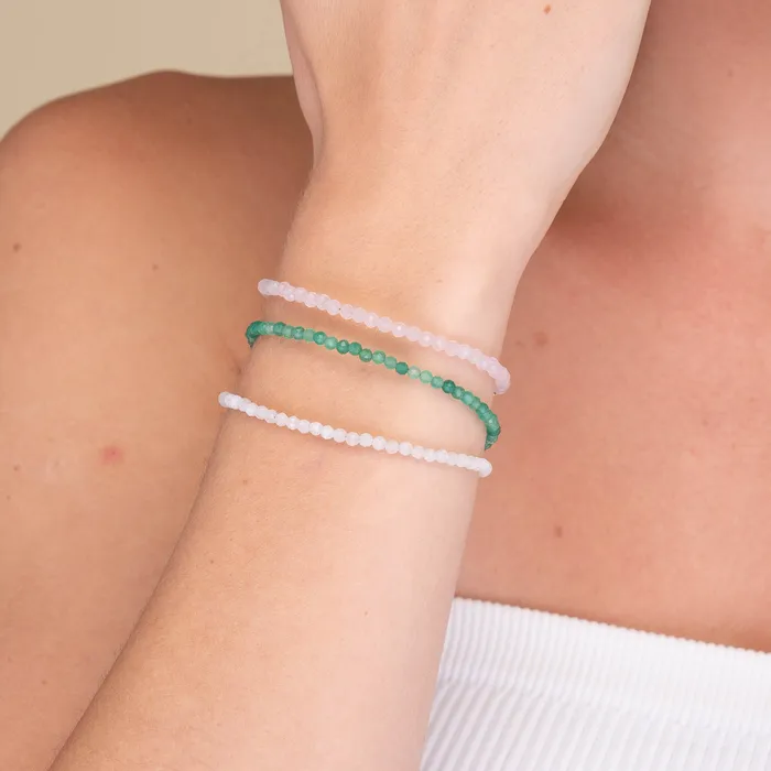 Bracelets Camile Stone Rose Quartz Crystal Beaded Bracelet