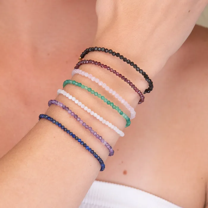 Bracelets Camile Stone Rose Quartz Crystal Beaded Bracelet