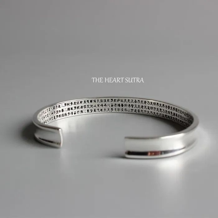Bracelets Eastisan Store Heart Sutra Carved Bracelet