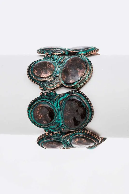 Bracelets LA Jewelry Plaza Turquoise Stone Western Stretch Bracelet
