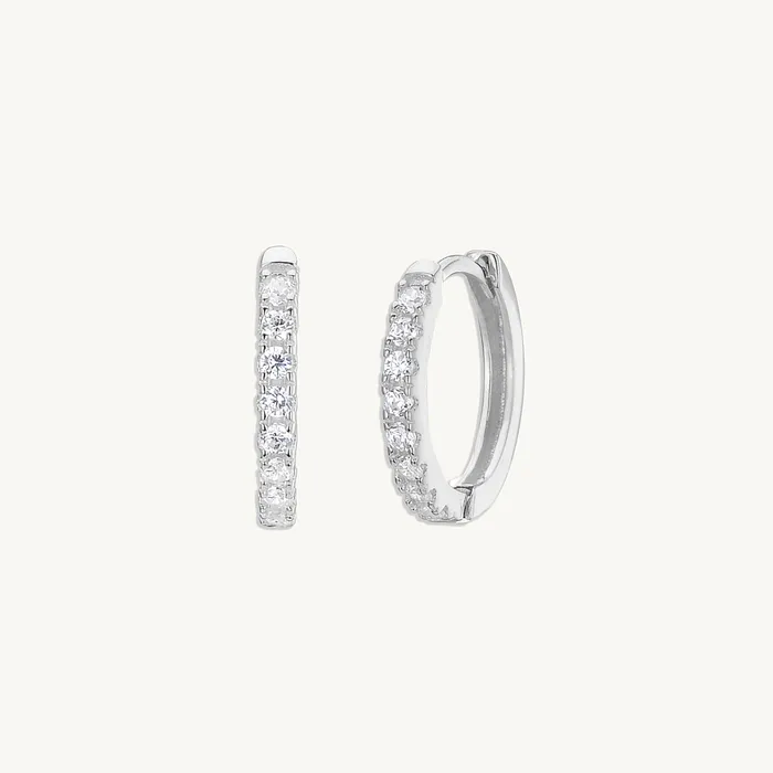 Camile Stone Basic Sapphire Huggie Hoop Earrings Earrings