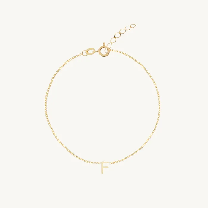 Camile Stone Bracelets The Original Single Initial Letter Bracelet