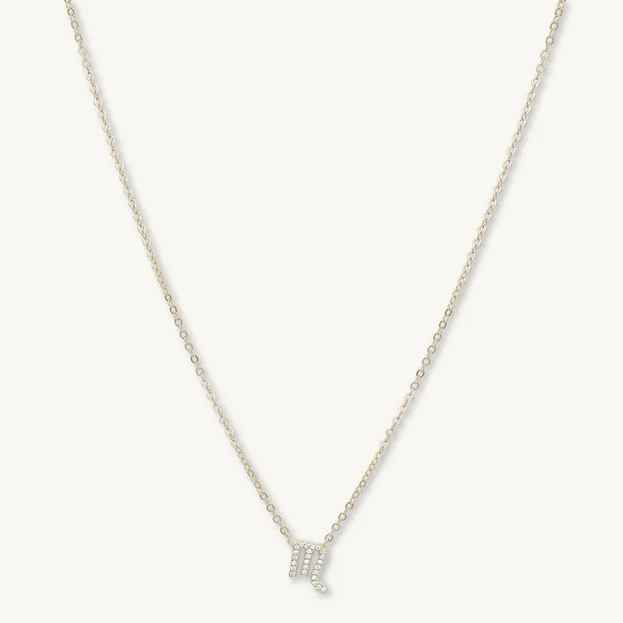 Camile Stone Necklaces Scorpio Sapphire Charm Zodiac Star Sign Necklace