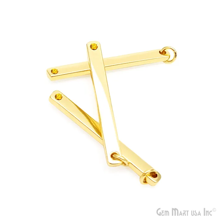Charm Necklaces GemMartUSA Citrine Bead Rectangle Bar Pendant 32x3mm November Birthstone Gemstone Charm Charm Necklaces GemMartUSA Citrine Bead Rectangle Bar Pendant 32x3mm November Birthstone Gemstone Charm
