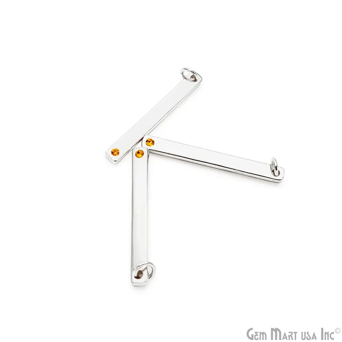 Charm Necklaces GemMartUSA Citrine Bead Rectangle Bar Pendant 32x3mm November Birthstone Gemstone Charm Charm Necklaces GemMartUSA Citrine Bead Rectangle Bar Pendant 32x3mm November Birthstone Gemstone Charm