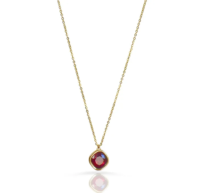 DESIREE GARNET BIRTHSTONE PENDANT JANUARY Mai Dsire Necklaces