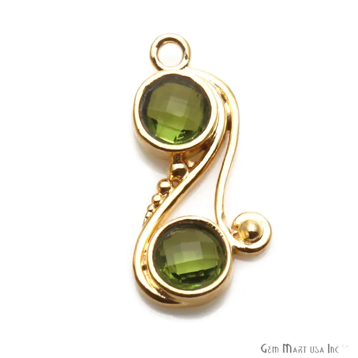 DIY Gemstone Gold Plated Dangle Connector 1pc GemmartUSA PreStyled Sets DIY Gemstone Gold Plated Dangle Connector 1pc GemmartUSA PreStyled Sets