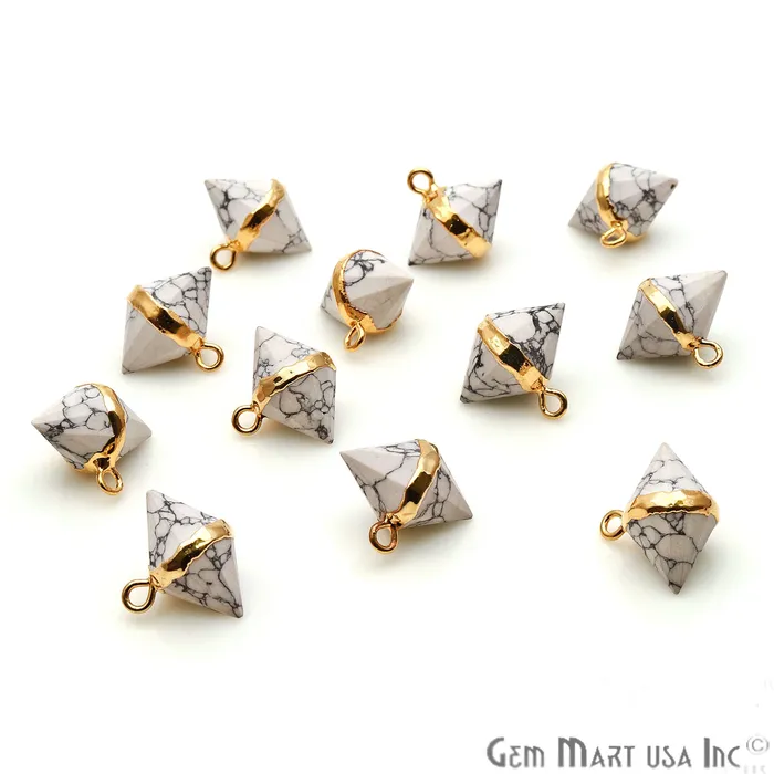 Double Cone 16x12mm Gold Gemstone Pendant Connector GemMartUSA PreStyled Sets