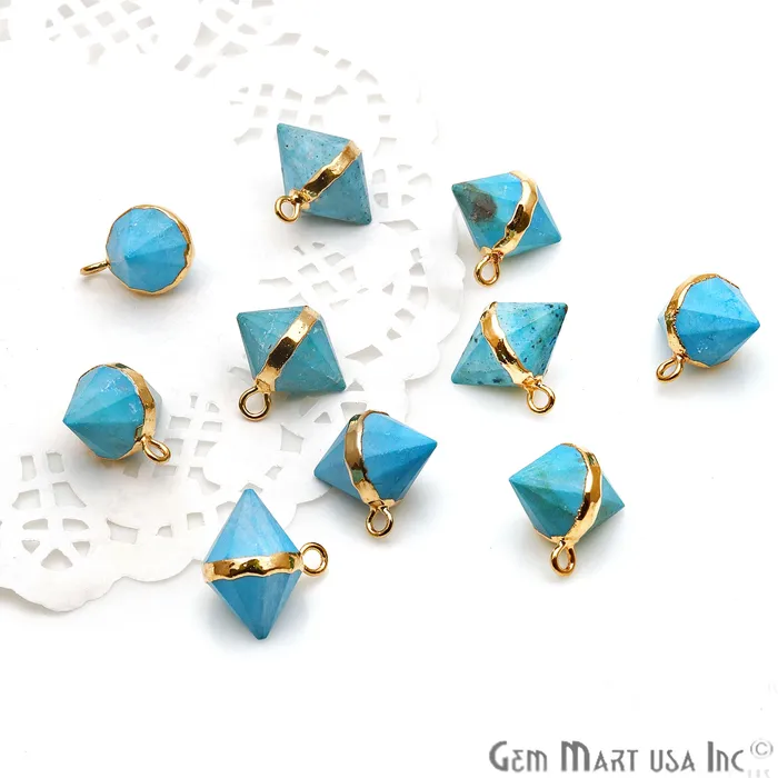 Double Cone 16x12mm Gold Gemstone Pendant Connector GemMartUSA PreStyled Sets