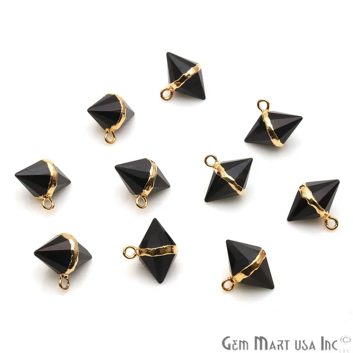 Double Cone 16x12mm Gold Gemstone Pendant Connector GemMartUSA PreStyled Sets