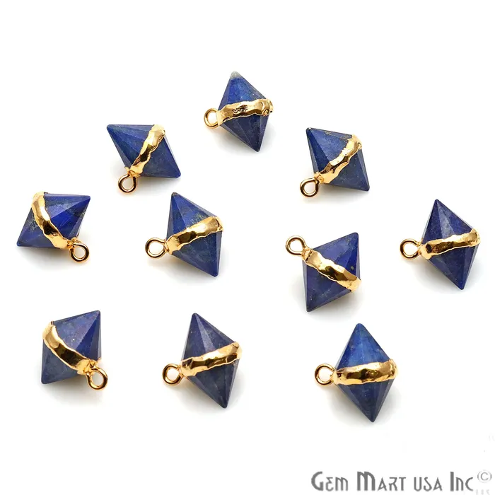 Double Cone 16x12mm Gold Gemstone Pendant Connector GemMartUSA PreStyled Sets