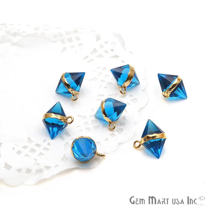 Double Cone 16x12mm Gold Gemstone Pendant Connector GemMartUSA PreStyled Sets